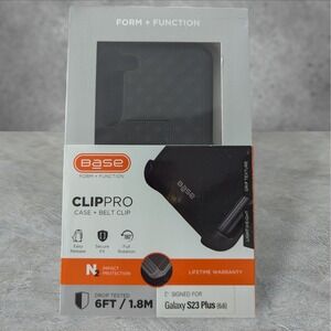 W7. Base ClipPro Case + Belt Clip For Samsung Galaxy S23 Plus In Black